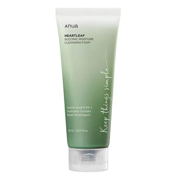 Anua - Heartleaf Succinic Moisture Cleansing Foam - 150ML - AU Beauty Bazaar