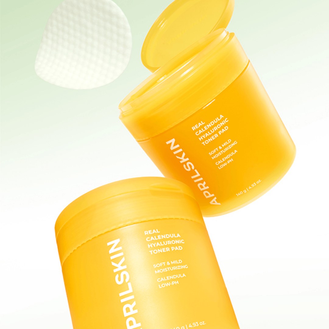 APRILSKIN - Real Calendula Hyaluronic Toner Pad (60 pads) - AU Beauty Bazaar