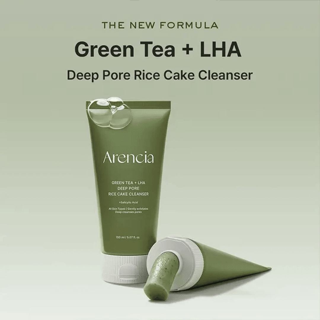 Arencia - Green Tea + LHA Deep Pore Rice Cake Cleanser 150G - AU Beauty Bazaar