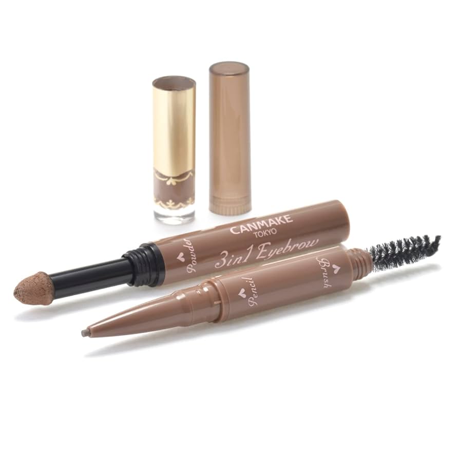 Canmake 3 in 1 Eyebrow 02 Ash Brown - AU Beauty Bazaar