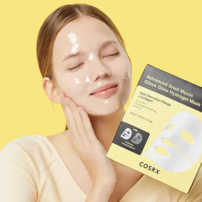 COSRX - Advanced Snail Mucin Glass Glow Hydrogel Mask (1 piece) - AU Beauty Bazaar