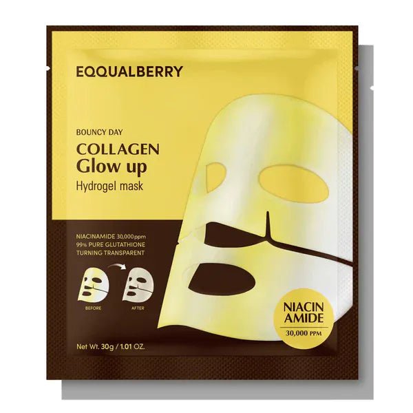 EQQUALBERRY - Collagen Glow up Hydrogel Mask Set (4 Pieces) - AU Beauty Bazaar