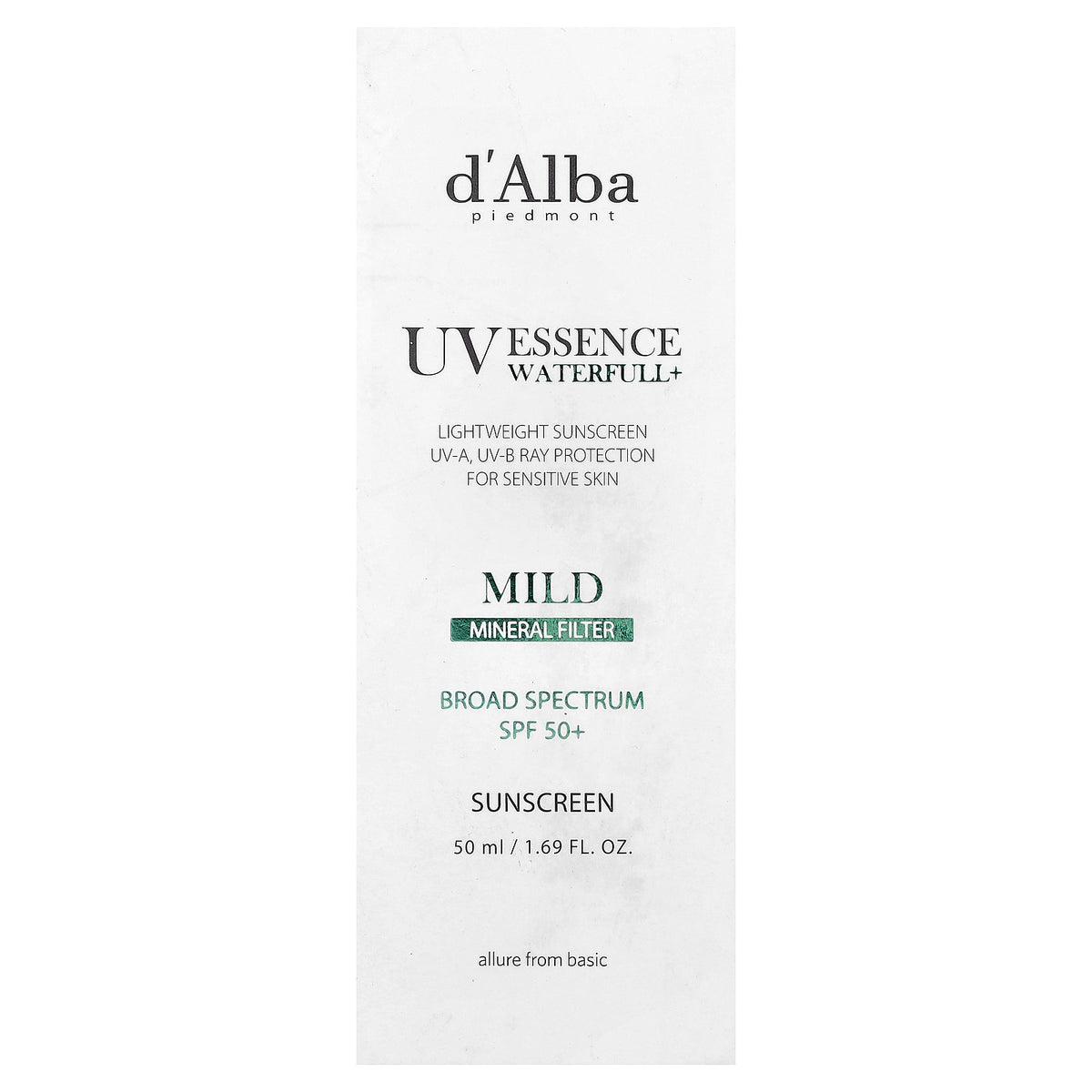 d'Alba Waterfull Mild Sun Cream 50ml