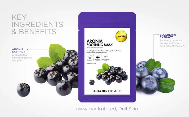 JAYJUN - Aronia Soothing Mask (1 piece) - AU Beauty Bazaar