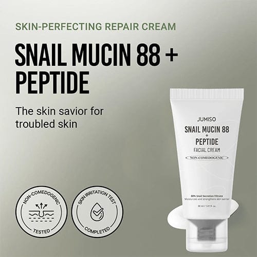 JUMISO - Snail Mucin 88 + Peptide Facial Cream Mini (30ML) - AU Beauty Bazaar