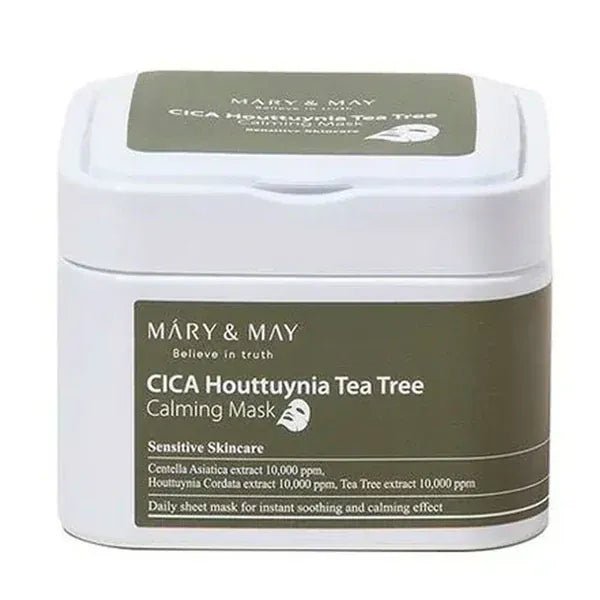 Mary & May CICA Houttuynia Tea Tree Calming Mask (30ea) - AU Beauty Bazaar