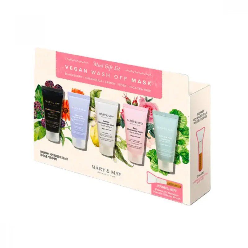 Mary&May - Vegan Wash Off Mask Mini Gift Set (5 PIECES) - AU Beauty Bazaar