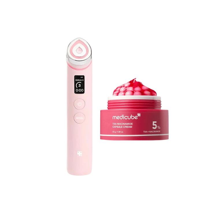 Medicube Radiance Set - TXA Niacinamide Capsule Cream + AGE - R Booster Pro Pink - AU Beauty Bazaar