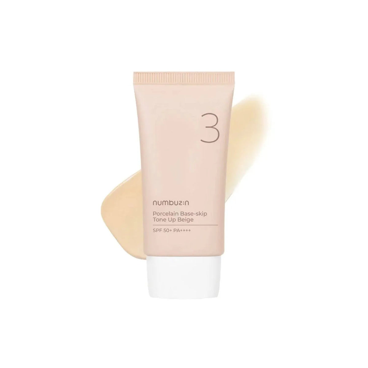 Numbuzin No.3 Porcelain Base - Skip Tone Up Beige 50ml - AU Beauty Bazaar
