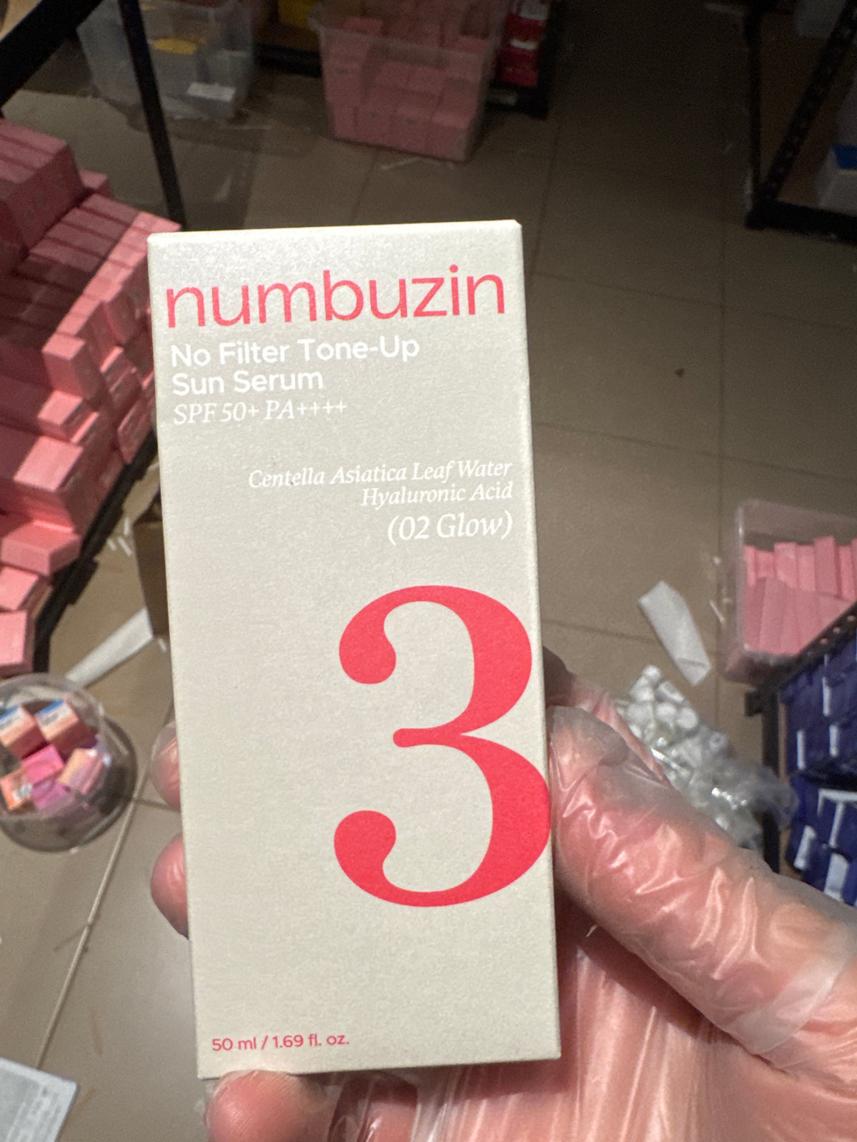 numbuzin No.3 No Filter Tone-Up Sun Serum 02 Glow 50ml box photo