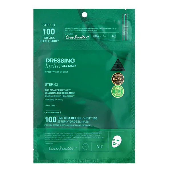 VT Cosmetics - Pro Cica Reedle Shot 100 2 - Step Hydrogel Mask (1 piece) - AU Beauty Bazaar