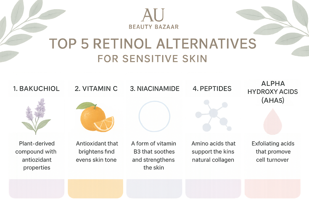 Top 5 Retinol Alternatives for Sensitive Skin at AU Beauty Bazar