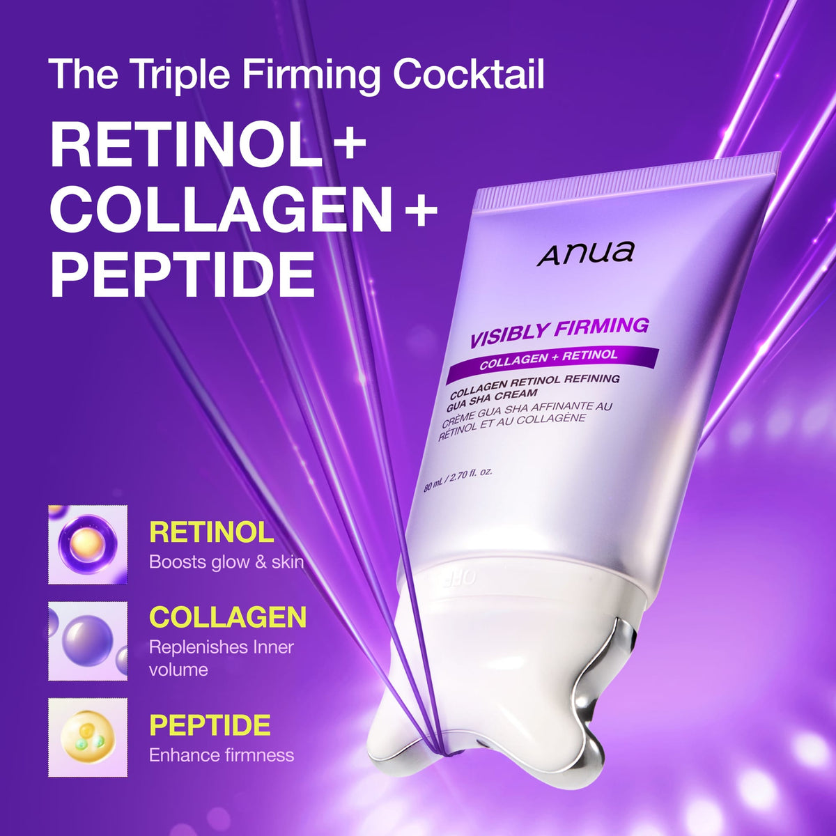 Anua Collagen Retinol Gua Sha Cream – retinol collagen peptide benefits