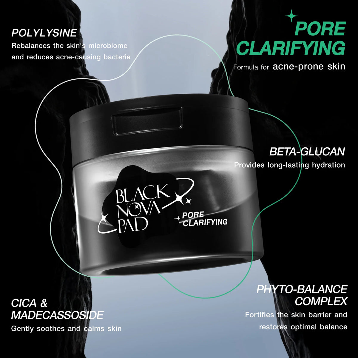 MizuMi Black Nova Pad Pore Clarifying 80 Pads