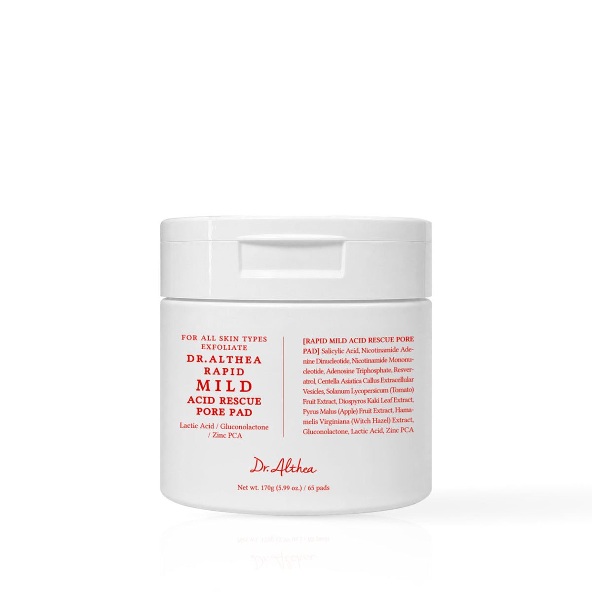 Dr. Althea Rapid Mild Acid Rescue Pore Pad 65 Pads