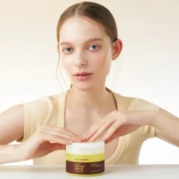 Eqqualberry Collagen Glow Up Gel Toner Pads (60 sheets)