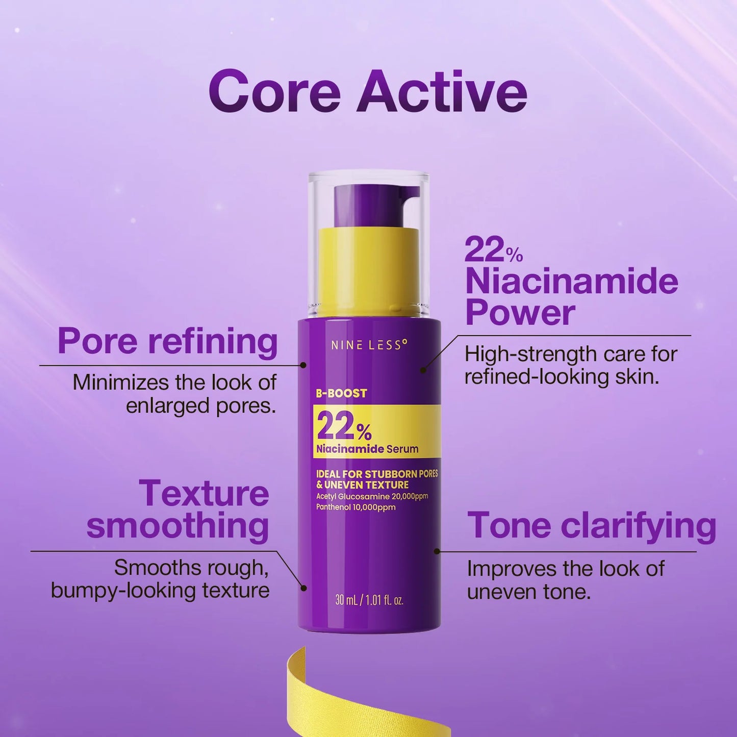 NINELESS B-Boost 22% Niacinamide Serum