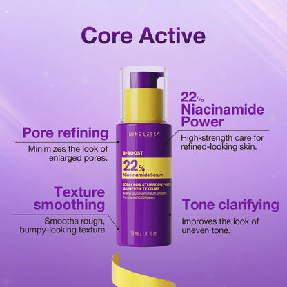 NINELESS B-Boost 22% Niacinamide Serum