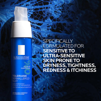 La Roche-Posay Toleriane Dermallergo Overnight Sensitive Moisturiser 40mL
