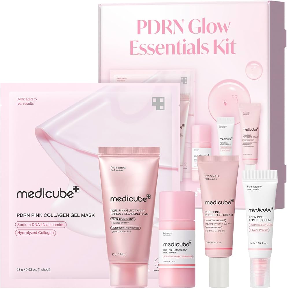 Medicube PDRN Glow Essentials Kit Mini Skincare Travel Set