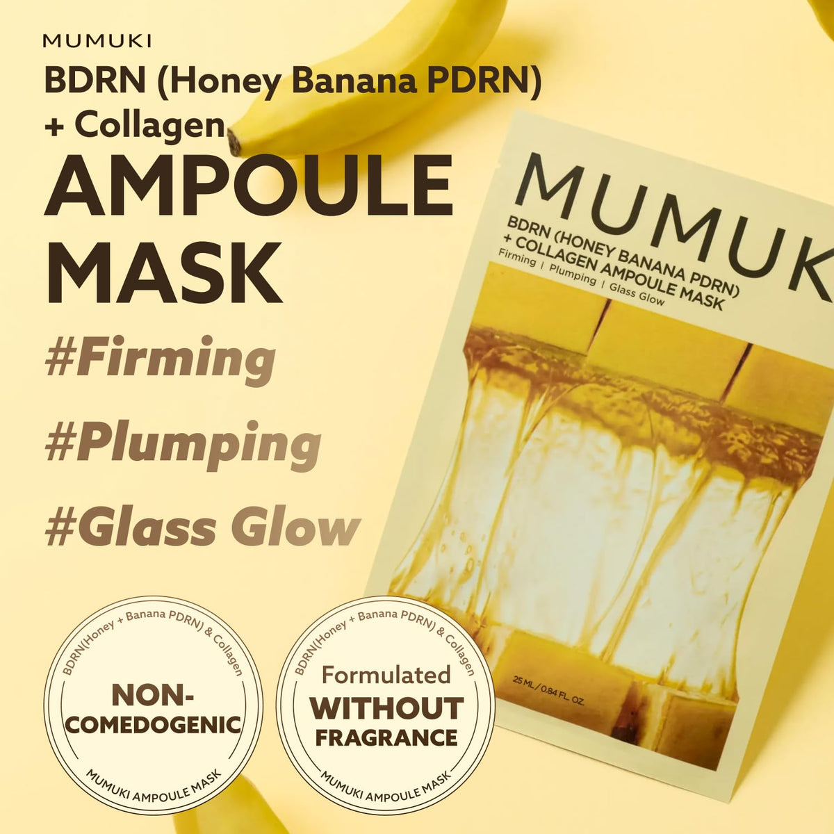 MUMUKI Honey Banana BDRN Ampoule Mask 25ml x 5 Sheets
