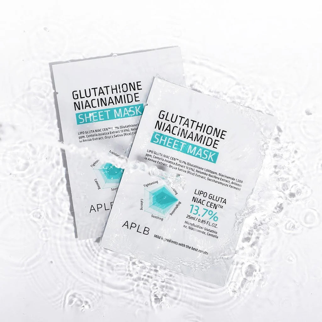 APLB - Glutathione Niacinamide Sheet Mask - 10 PIECE