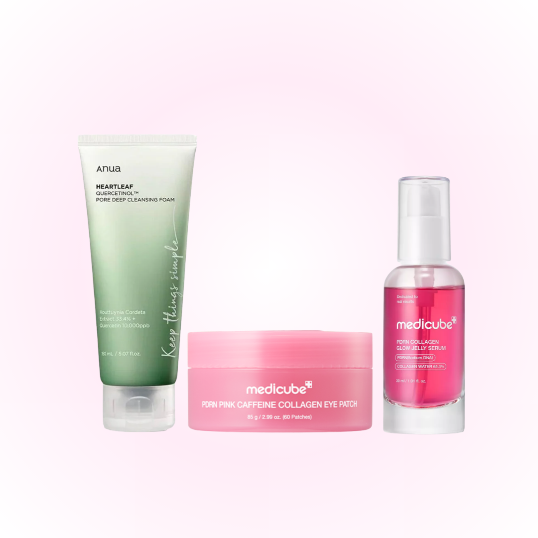 ☀️ Morning De-Puff & Glass Skin Set | Wake Up Fresh & Radiant