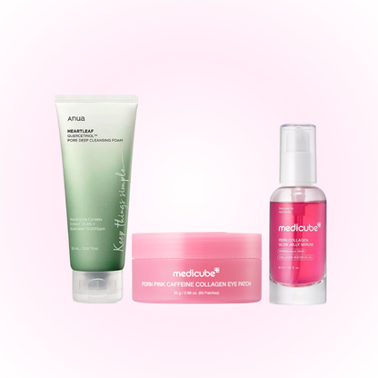 ☀️ Morning De-Puff & Glass Skin Set | Wake Up Fresh & Radiant