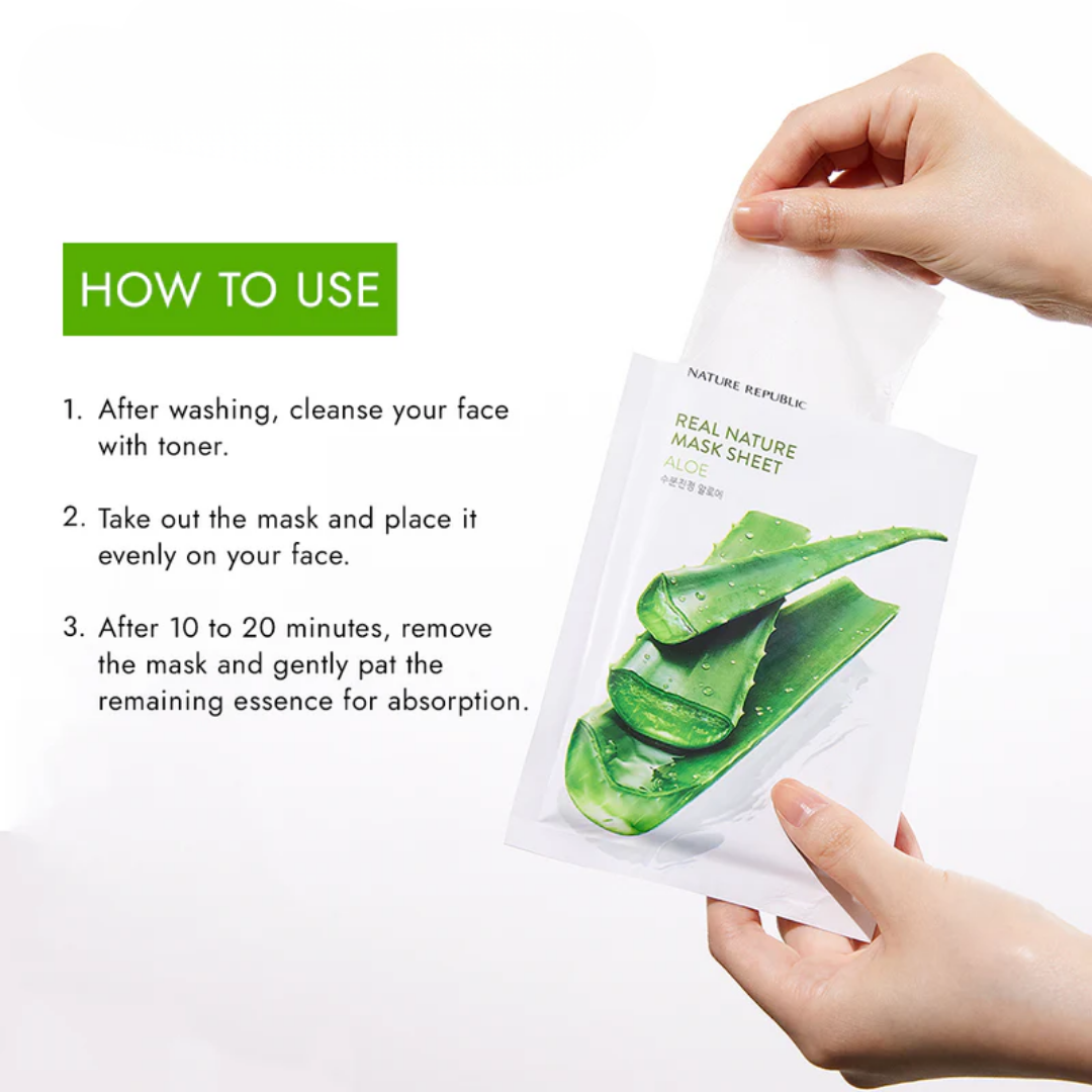 Nature Republic REAL NATURE SHEET MASK ALOE 23ml (1EA)