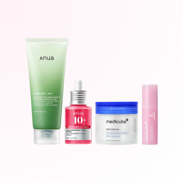 💗 Medicube × Anua Viral Poreless Glow Set | Cleanse, Refine & Plump
