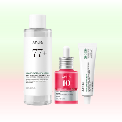 🌿 Anua Clear Skin Essentials Set | Soothe, Target & Calm
