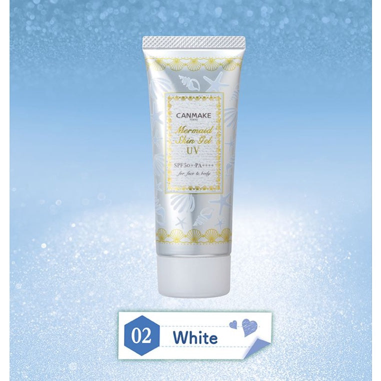 Canmake - Mermaid Skin Gel UV Sunscreen SPF 50+ PA++++   02 White