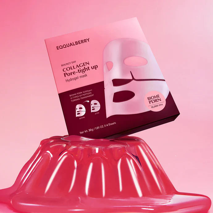 EQQUALBERRY - Collagen Pore-tight up Hydrogel Mask Set 30G (4 Pieces)