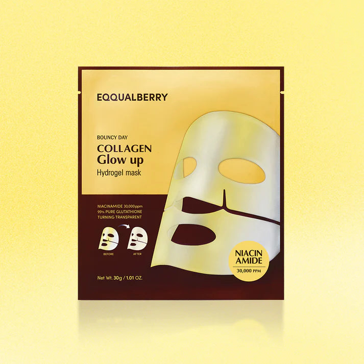 EQQUALBERRY - Collagen Glow up Hydrogel Mask Set (1 Piece)