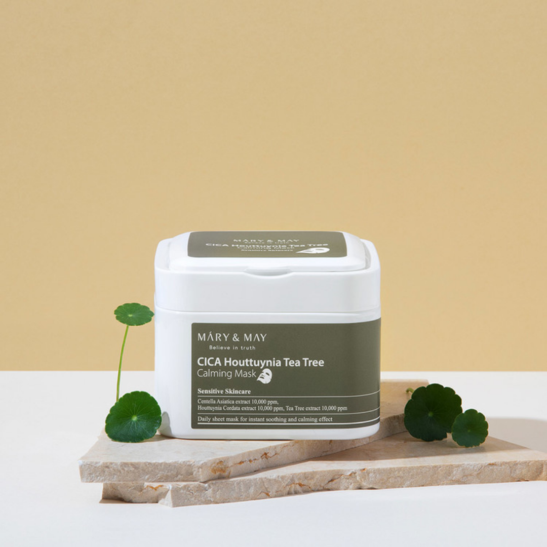 Mary & May  CICA Houttuynia Tea Tree Calming Mask (30ea)
