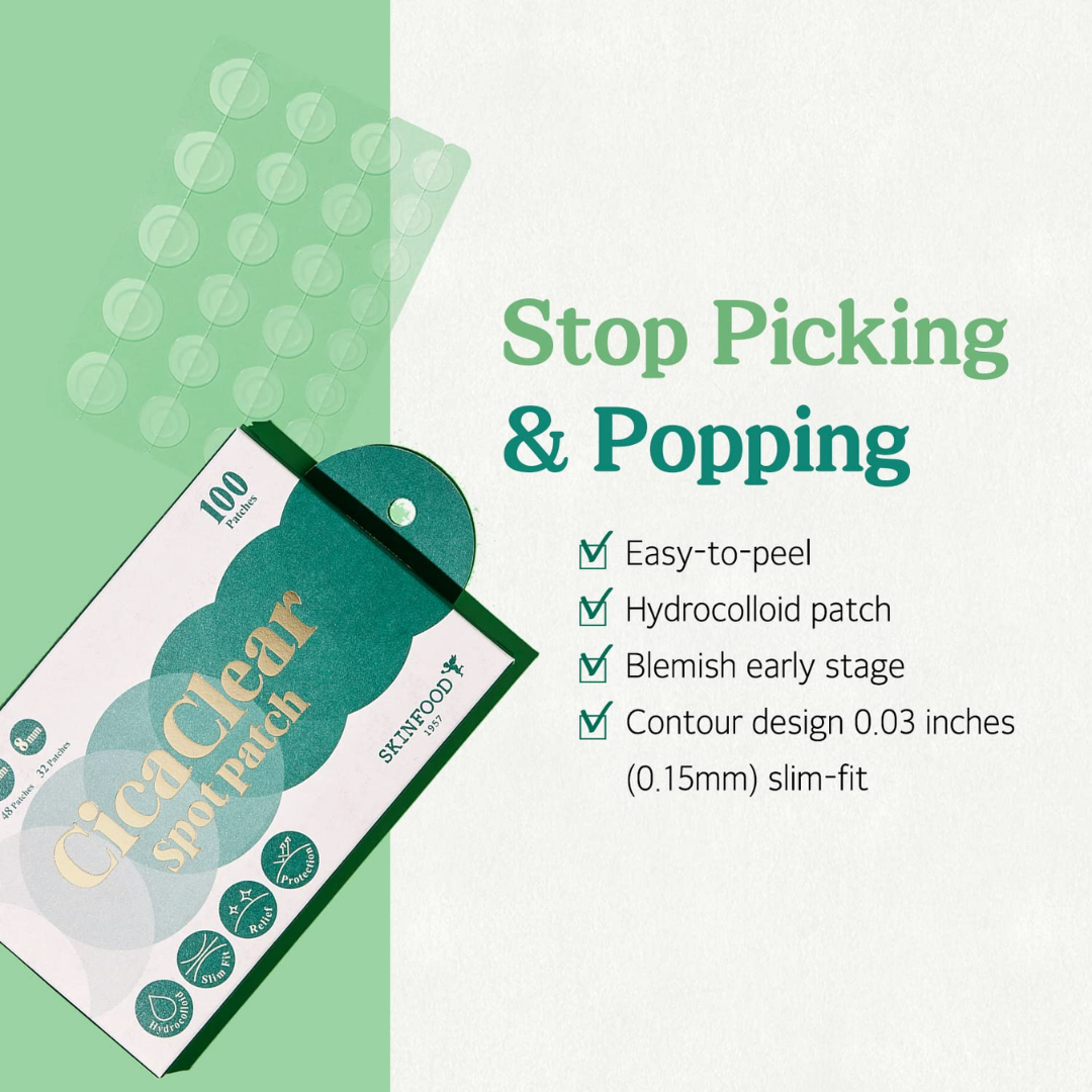 Skinfood - Cica Clear Spot Patch Set (12mmx20ea/10mmx48ea/8mmx32ea)