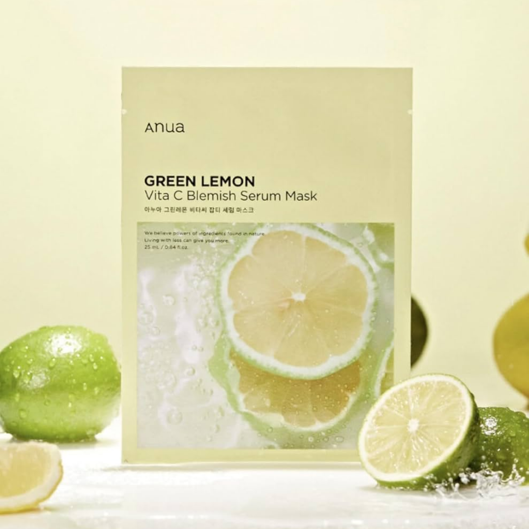 Anua - Green Lemon Vita C Blemish Serum Mask - 25ML   (1 PIECE)