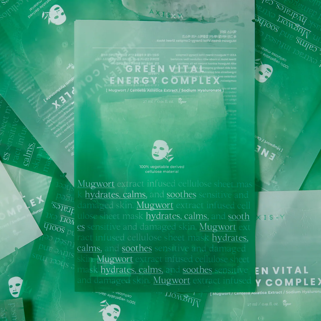 Axis-Y Mugwort Green Vital Energy Complex Sheet Mask 27ml