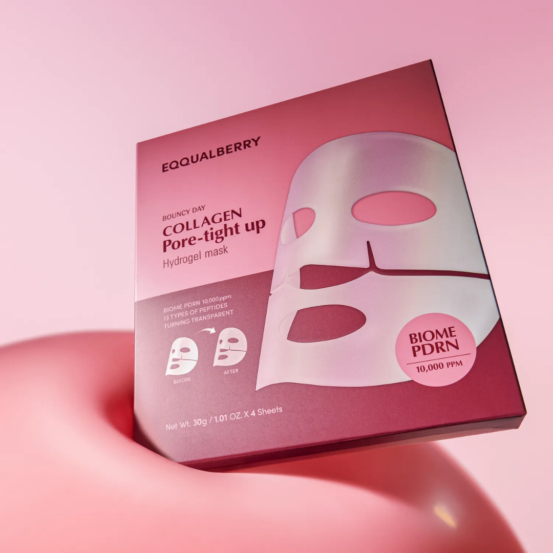 EQQUALBERRY - Collagen Pore-tight up Hydrogel Mask Set 30G (4 Pieces)