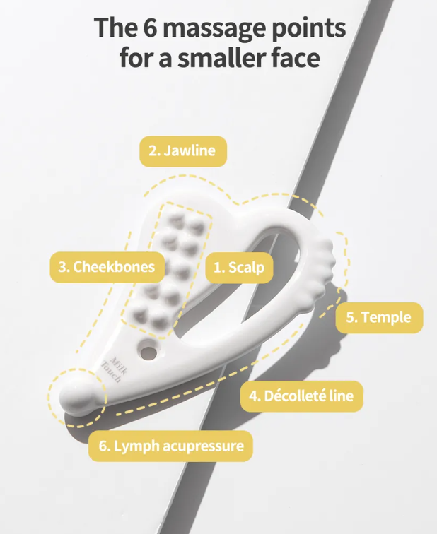 Milk Touch - Slim Face Ceramic Gua Sha (Pink)