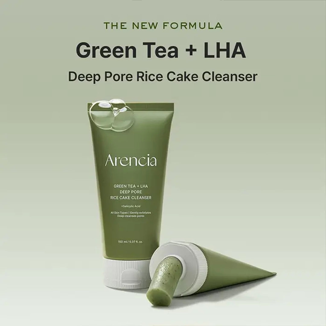 Arencia - Green Tea + LHA Deep Pore Rice Cake Cleanser 150G