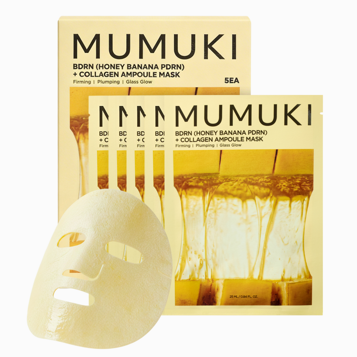MUMUKI Honey Banana BDRN Ampoule Mask 25ml x 5 Sheets