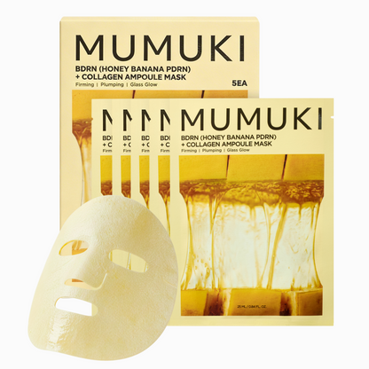 MUMUKI Honey Banana BDRN Ampoule Mask 25ml x 5 Sheets