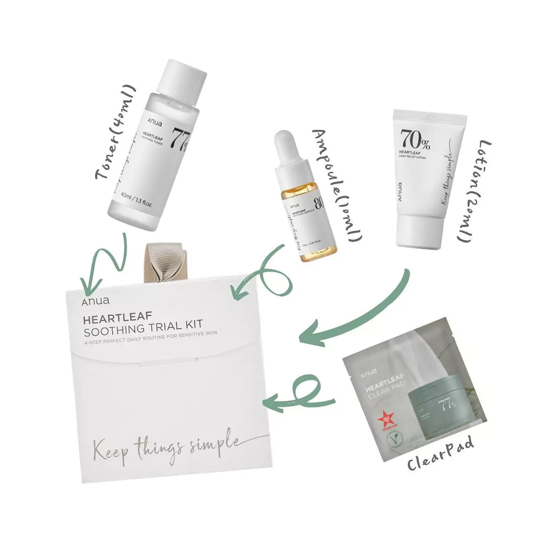 Anua - Heartleaf Soothing Trial Kit - 4 PIECES