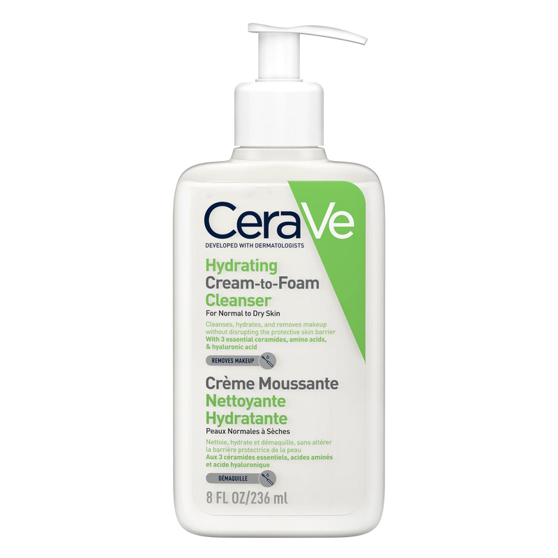 CeraVe Hydrating Cream-to-Foam Cleanser 236mL
