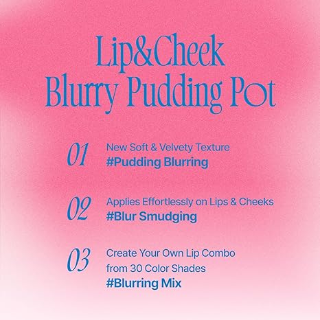 fwee - Lip & Cheek Blurry Pudding Pot - 30 Colors