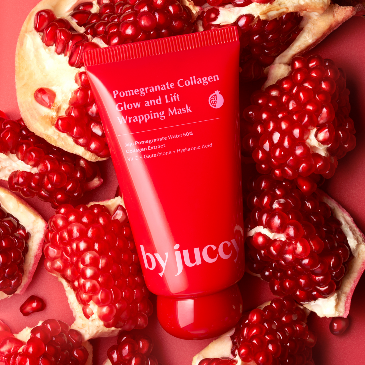 by juccy Pomegranate Collagen Glow and Lift Wrapping Mask 70ml