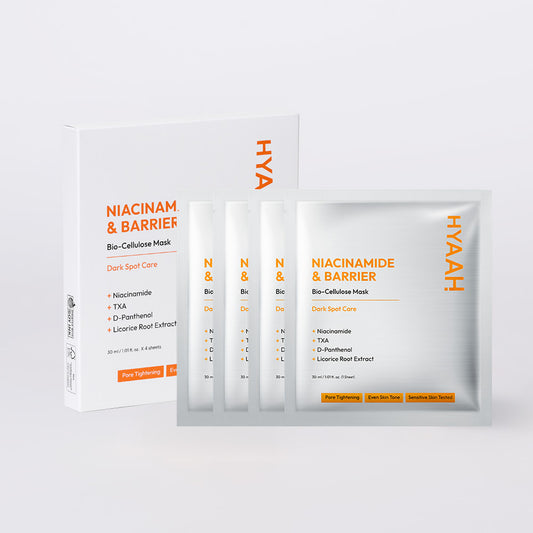 HYAAH Niacinamide & Barrier Biocellulose Mask 4ea