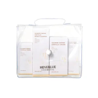 Heveblue Salmon Caring Centella Special Travel Kit Bag (4 Items)