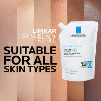 La Roche-Posay Lipikar Syndet AP+ Lipid-Replenishing Wash Cream Refill 400mL